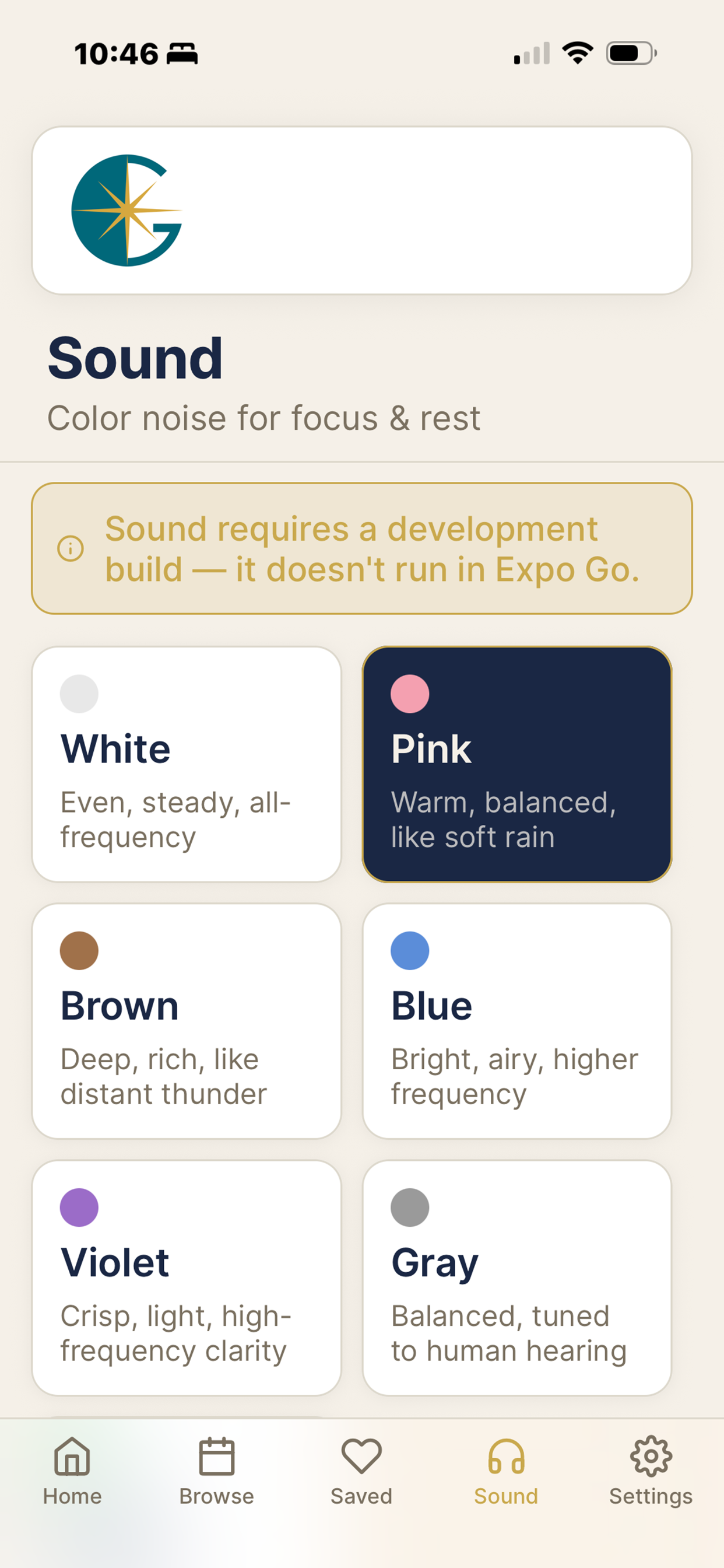 Gide - Calm audio screen