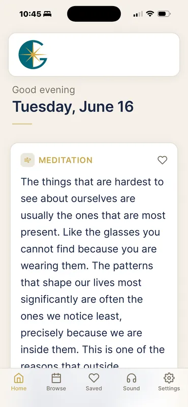 Gide - Calm home screen